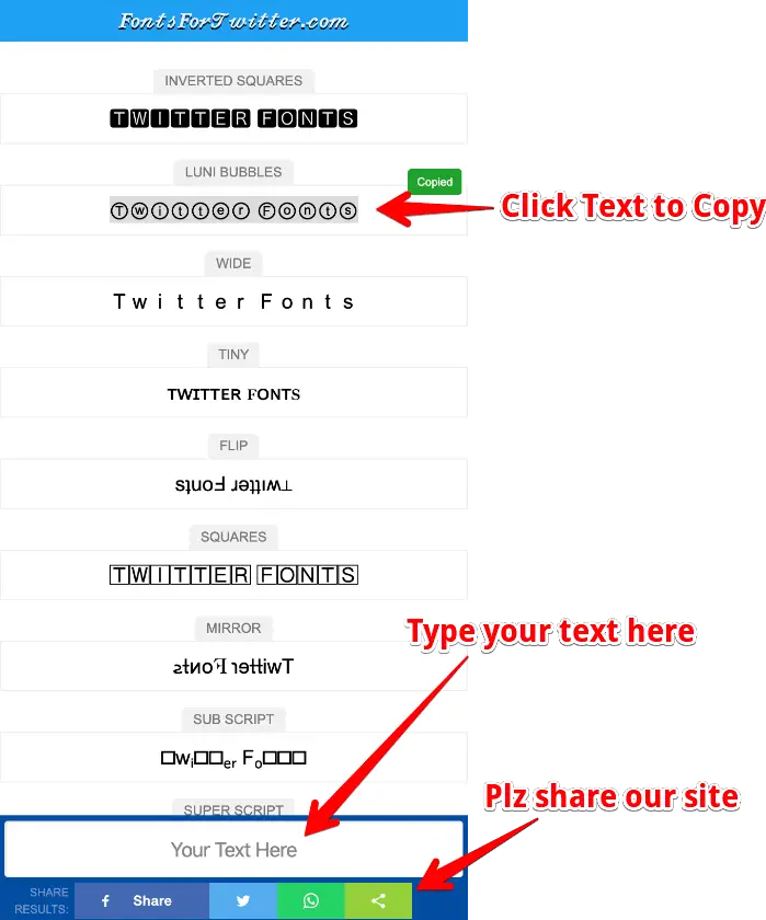 Twitter Fonts Use Step 1