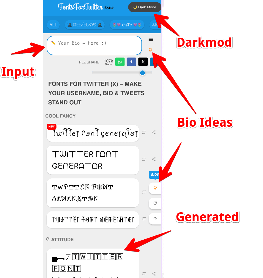 How to Use Twitter Bio Fonts